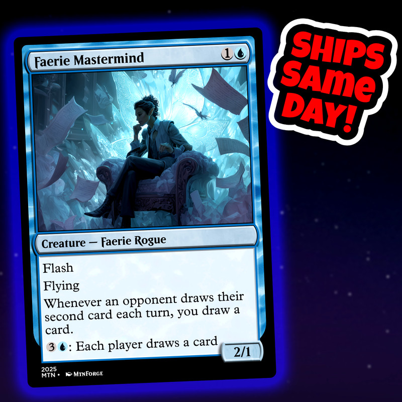 Faerie Mastermind – Custom Art Magic: The Gathering Playtest Card – Commander