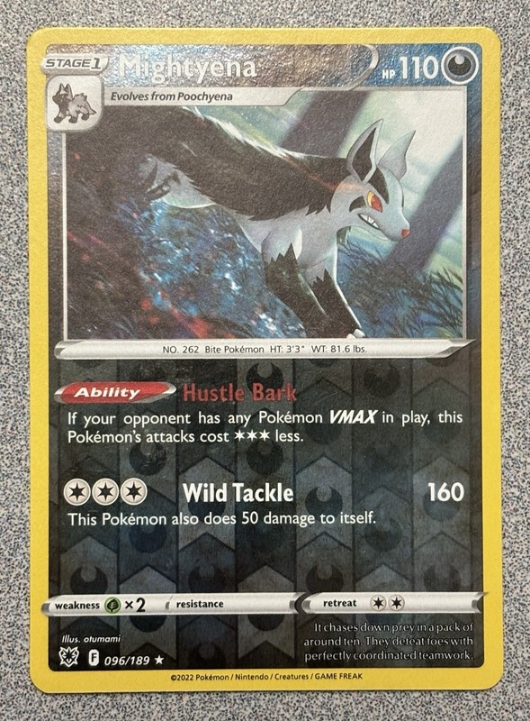 Mightyena Reverse Holo Rare – 096/189 – Astral Radiance Pokemon 2022