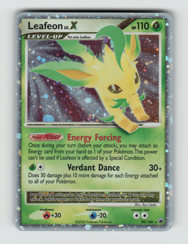 Majestic Dawn 99/100 Leafeon LV. X Ultra Rare LP * SWIRL *