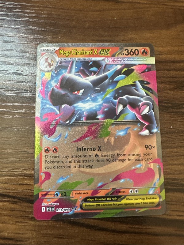 Mega Charizard X ex 013/094 Me02: Phantasmal Flames Holo
