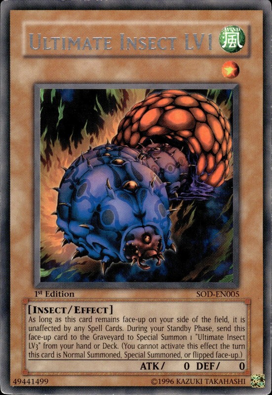 Ultimate Insect LV1 – Rare 1st Edition SOD-EN005 – LP – YuGiOh