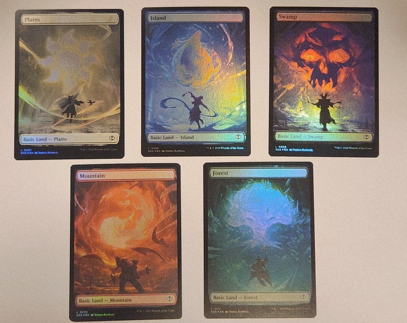 FOIL MTG SOS Strixhaven Lands Set WUBRG Plains Island Swamp Mountain Forest NM