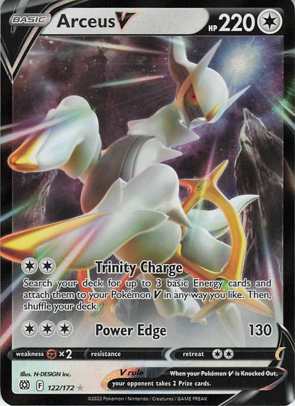 Arceus V Holo Ultra Rare SWSH09: Brilliant Stars 122/172 NM
