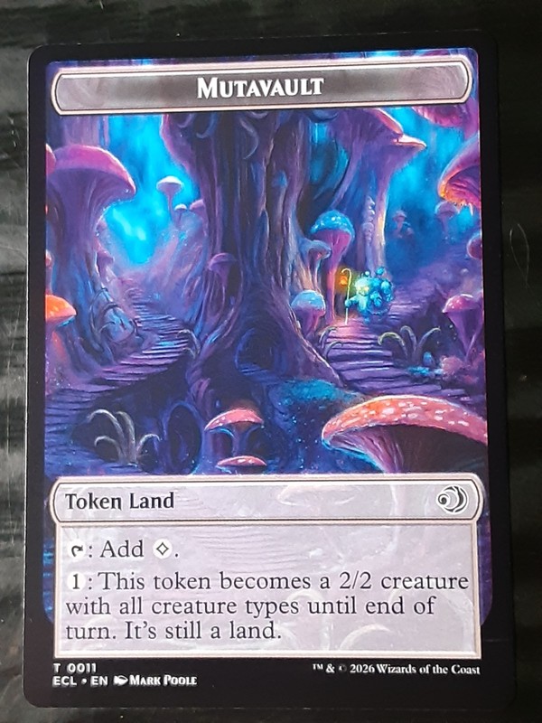 Mutavault Token Land , Lorwyn Eclipsed , Near M ,MTG , FREE SHIPPING