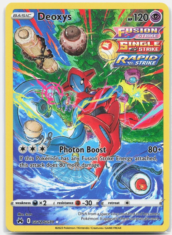 Deoxys Ultra Rare SWSH: Crown Zenith: Galarian Gallery CRZ:GG Psychic Holo GG12/