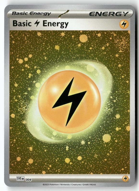 BASIC LIGHTNING ENERGY COSMOS HOLO 004 SVE: SCARLET & VIOLET ENERGIES POKEMON NM