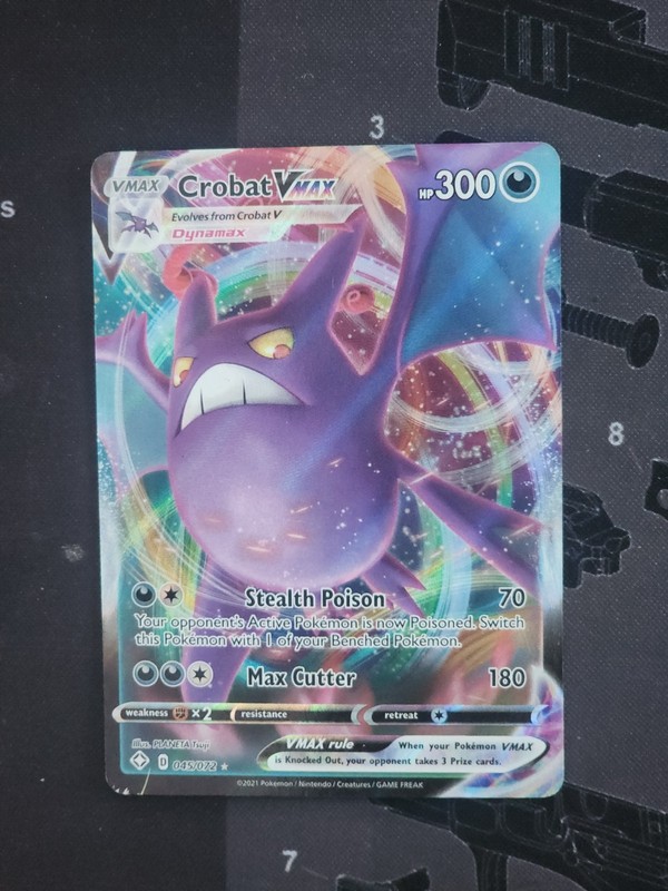 Pokémon TCG Crobat VMAX 045/072 Shining Fates Holo Ultra Rare Near Mint/Mint