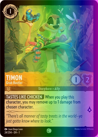 Lorcana Timon – Grub Rustler (24/216) The First Chapter NM FOIL