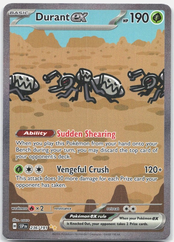 Durant ex Special Illustration Rare SV08: Surging Sparks SSP Grass Holo 236/191
