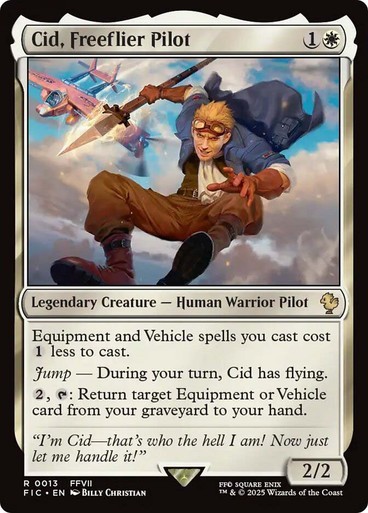 Cid, Freeflier Pilot Commander: Final Fantasy MTG Magic The Gathering
