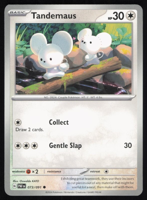 Tandemaus 073/091 Common Pokemon Paldean Fates PAF NM