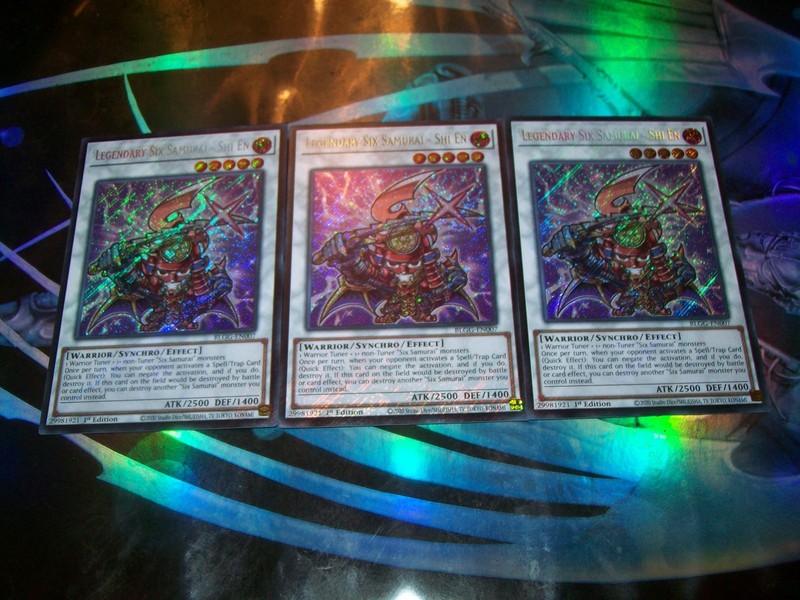 3x Legendary Six Samurai – Shi En 1st Edition Secret Rare BLGG-EN007 Yu-Gi-Oh!