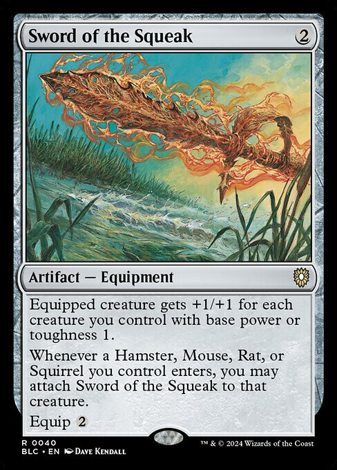 NM Sword of the Squeak, MTG, Bloomburrow Commander, Magic the Gathering, 40
