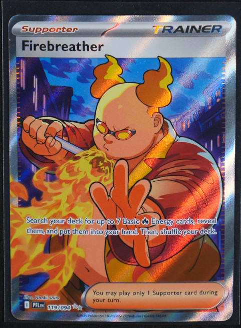 Firebreather Holofoil Ultra Rare #119/094 ME02: Phantasmal Flames 2025 NM