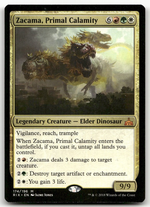 Zacama, Primal Calamity #174 (NM) Rivals of Ixalan RIX Magic MTG