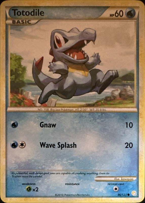 Totodile 86/123 Common HeartGold & SoulSilver Pokemon Lightly Played