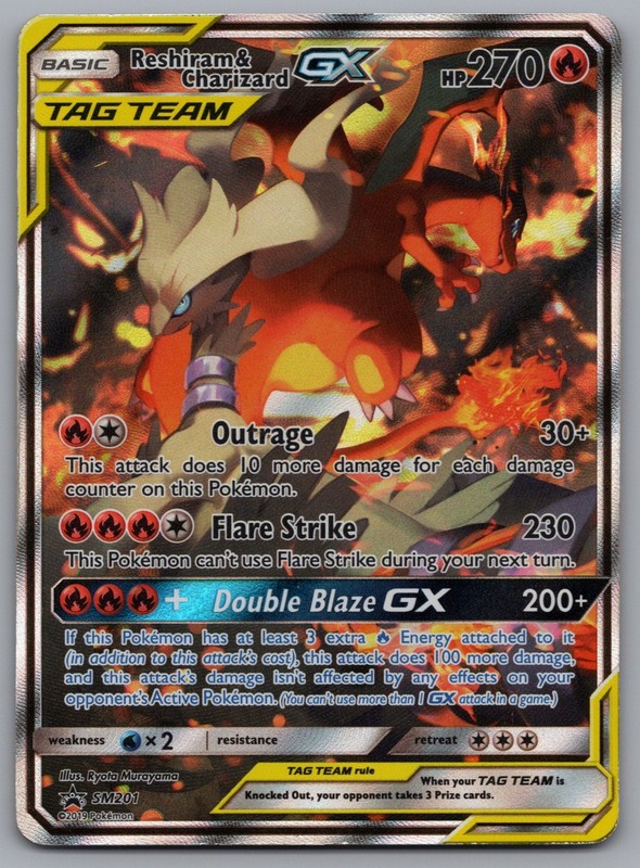 Reshiram & Charizard GX – SM201 SM Promos Promo Holo MP