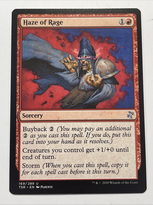Haze of Rage Time Spiral Remastered Uncommon Red Sorcery #169 Regular MTG