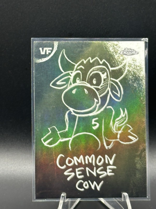 2026 Veefriends Topps Chrome 2 COMMON SENSE COW C-8 Chalkboard Insert 1st VF