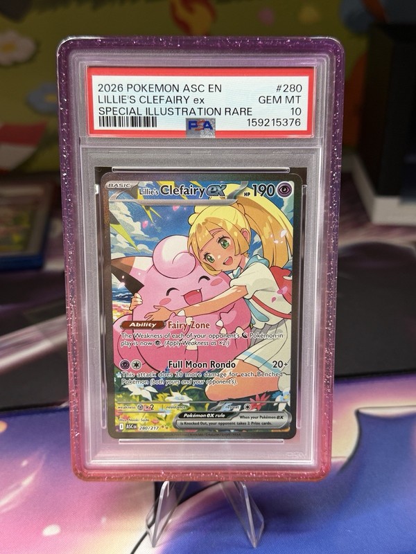 2026 POKEMON ASC EN-ASCENDED HEROES #280 LILLIE’S CLEFAIRY EX PSA 10 With Guard!