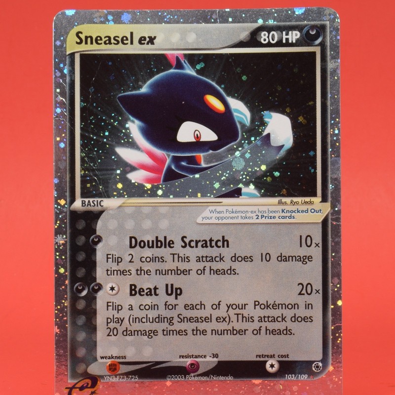 Pokemon TCG English Card Ruby & Sapphire Sneasel ex 103/109 Holo