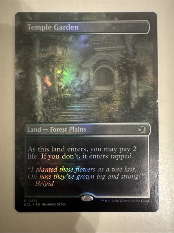 Temple Garden (Borderless) Lorwyn Eclipsed Showcase Foil Near Mint