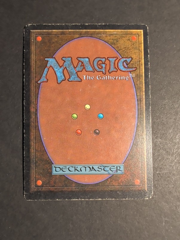MTG MAGIC THE GATHERING STONE-THROWING DEVS SIGNED ARABIAN NIGHTS HP RARE CARD gallery