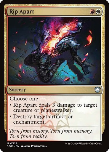NM Rip Apart, MTG, Strixhaven Commander, Magic the Gathering, 328