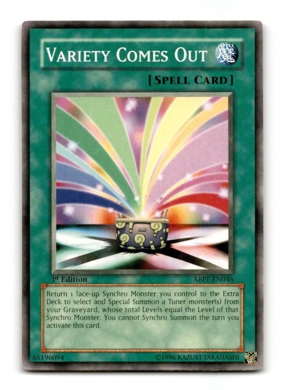 Variety Comes Out ABPF-EN046 Yu-Gi-Oh 1st Edition NM/M ~09202