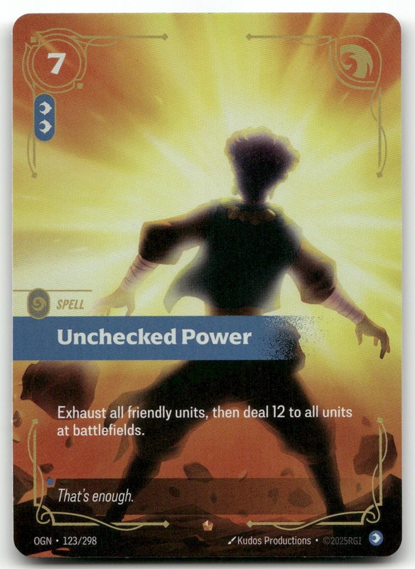 Unchecked Power #123/298 (Foil) (NM) Origins OGN Riftbound