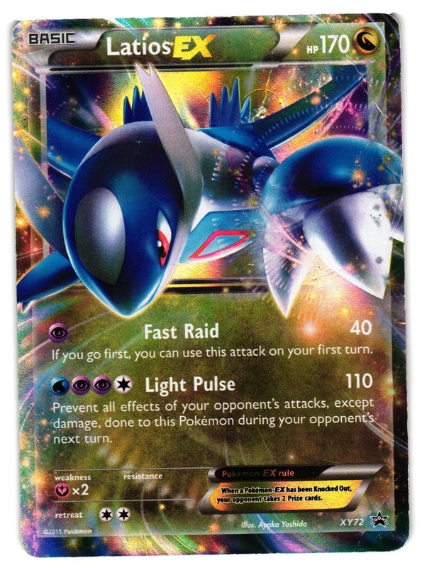 Pokémon TCG Latios EX XY72 Black Star Promo Full Art Holo DMG