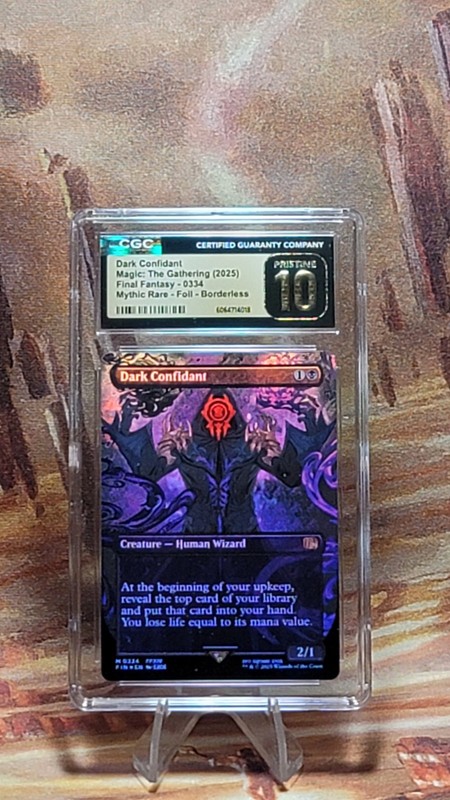 MTG Dark Confidant Borderless Foil #334 Final Fantasy Foil CGC Pristine 10