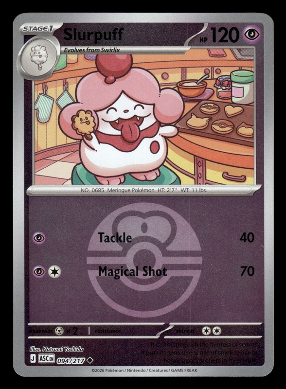 Slurpuff (Love Ball) 094/217 Ascended Heroes NM