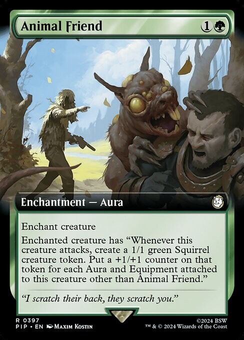 Animal Friend Extended Art – PIP 0397 – NM – MTG Magic