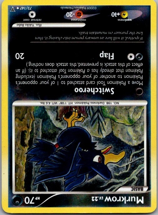 Murkrow 72/147 2009 Supreme Victors Pokémon Card Reverse Holo