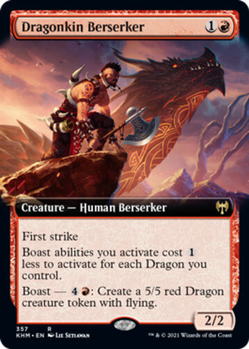 x1 Dragonkin Berserker – Extended Art R MTG Kaldheim M/NM, English