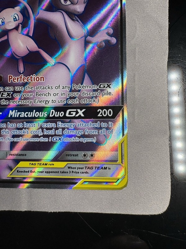 Mewtwo & Mew GX SM-Unified Minds 222/236 Secret Rare Full Art TAG TEAM Holo Eng gallery