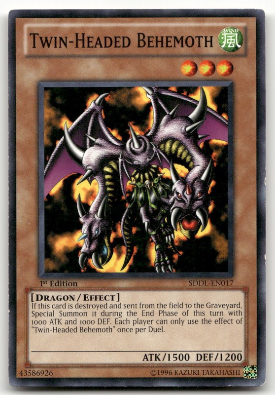 Twin-Headed Behemoth #SDDL-EN017 MP Structure Deck: Dragunity Legion SDDL YuGiOh