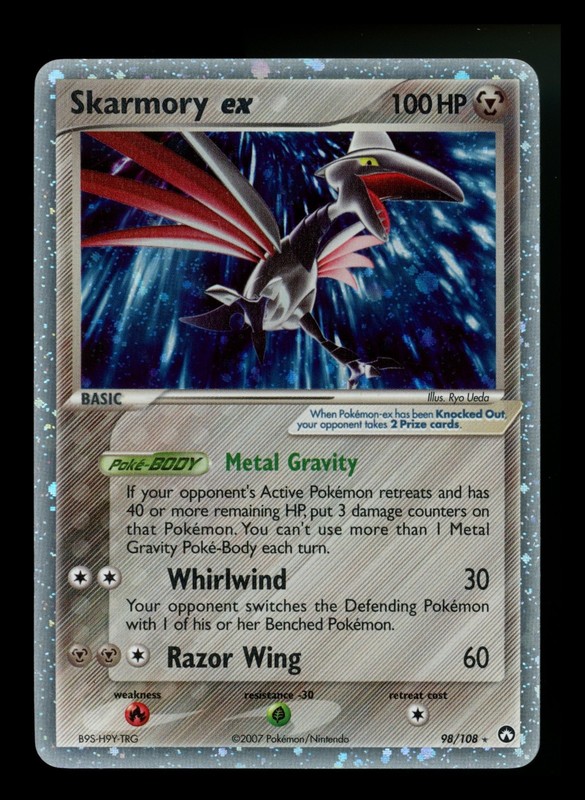 #2 Skarmory ex 98/108 EX Power Keepers 2007 Holo Rare Pokémon Card TCG
