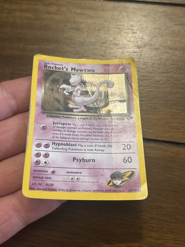 Pokémon TCG Rockets Mewtwo Gym Challenge Holo Card 14/132 gallery
