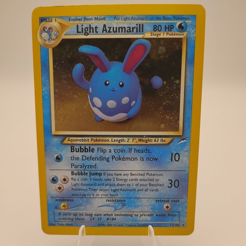 Pokemon TCG – Light Azumarill 13/105 Neo Destiny – Holo-Rare – 2000 English LP