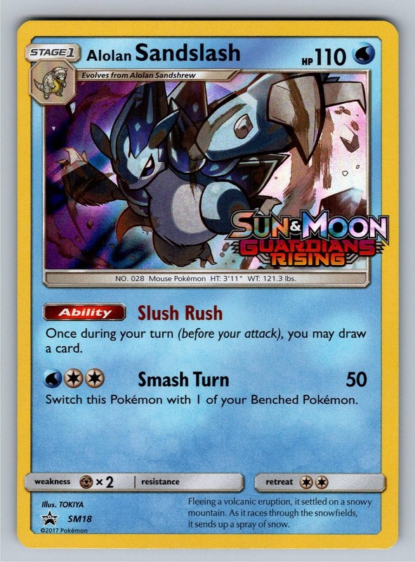 Alolan Sandslash – (Prerelease) SM18 Holo Promo Sun & Moon Promo Pokemon LP