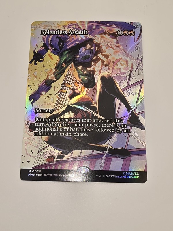 Relentless Assault (Borderless) Marvel Universe Eternal-Legal Foil