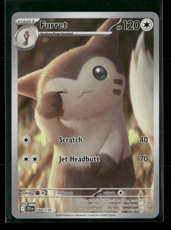 Furret 168/159 Journey Together NM/M Pokemon