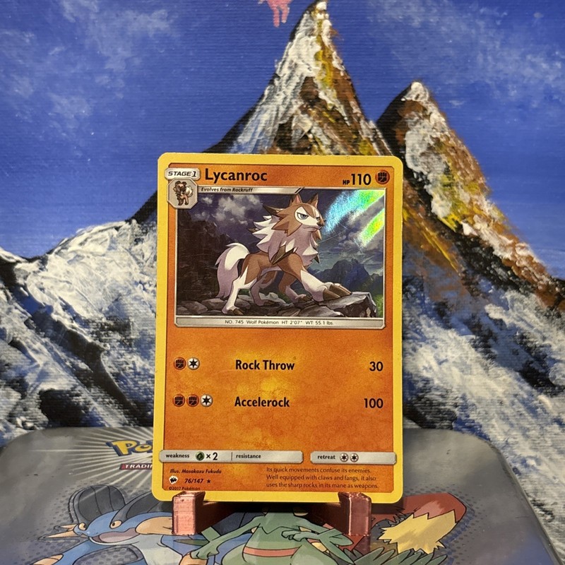 Lycanroc – (Water Web Holo) 076/147 Pokemon Miscellaneous Cards & Products Holo