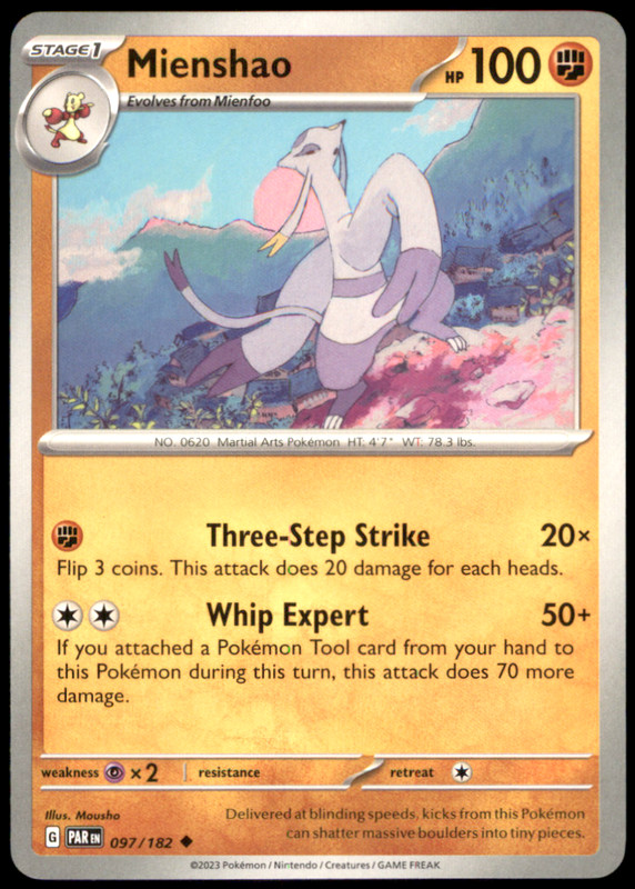 Mienshao Regular SV04: Paradox Rift 097/182 NM Mousho