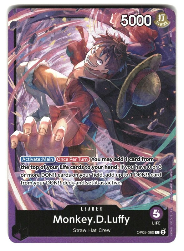 Monkey.D.Luffy OP05-060 Starter Deck 18: PURPLE Monkey.D.Luffy One Piece Foil NM