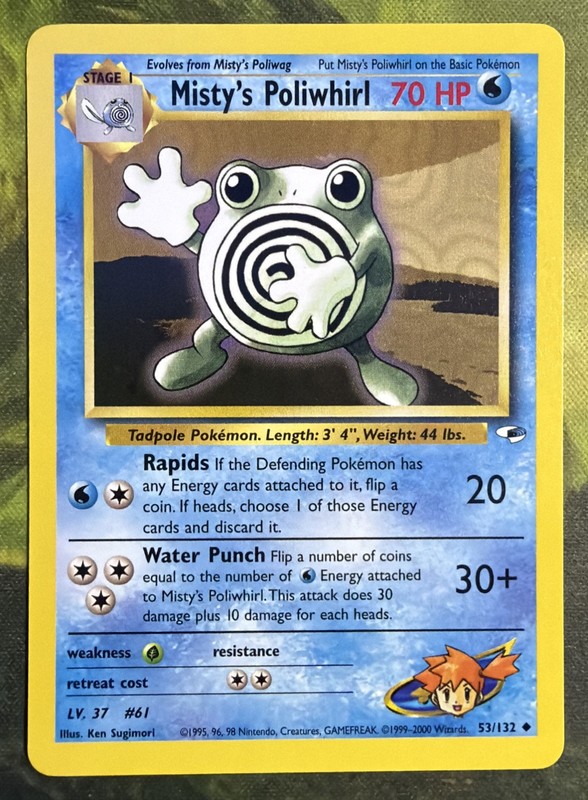 Misty’s Poliwhirl 53/132 – Gym Heroes – Near Mint