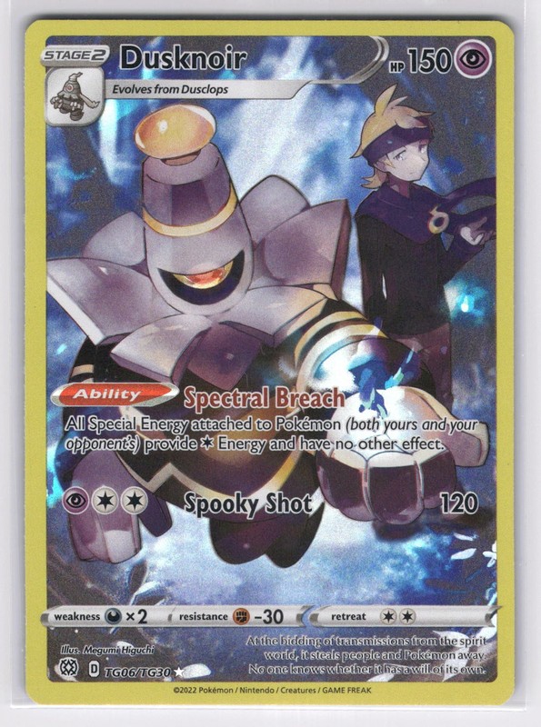 Dusknoir TG06/TG30 – Holo Brilliant Stars Trainer Gallery Pokemon NM