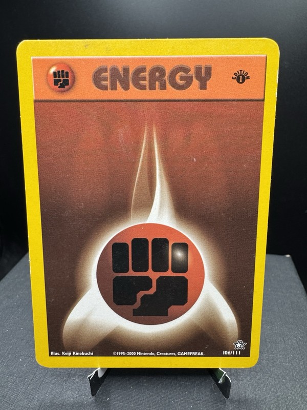 Pokemon TCG WOTC 1st Edition Neo Genesis Fighting Energy 106/111 Common MP/HP